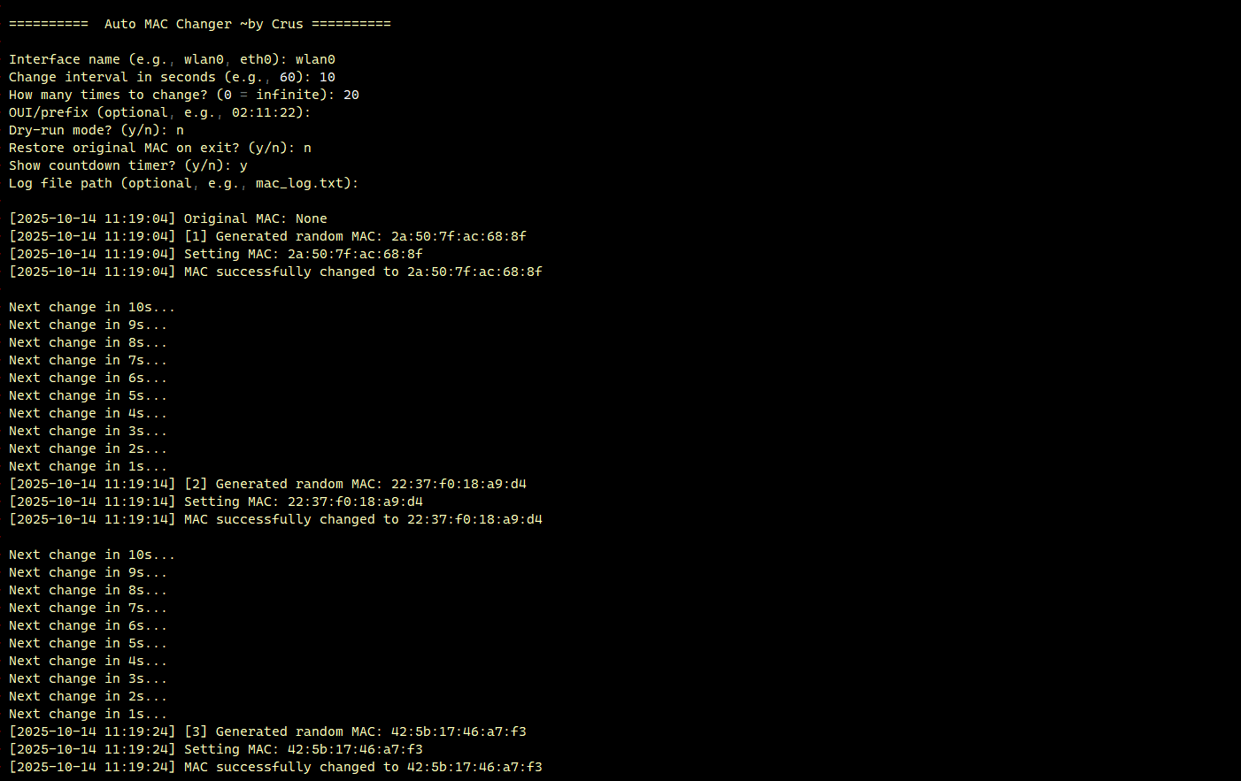 Auto Mac Changer Image