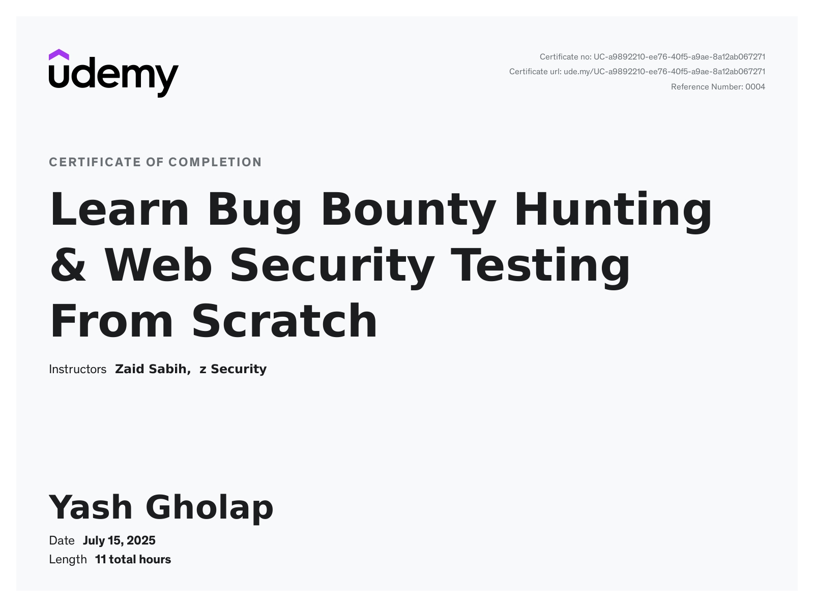 Learn Bug Bounty Hunting & Web Security Testing From Scratch (Udemy)